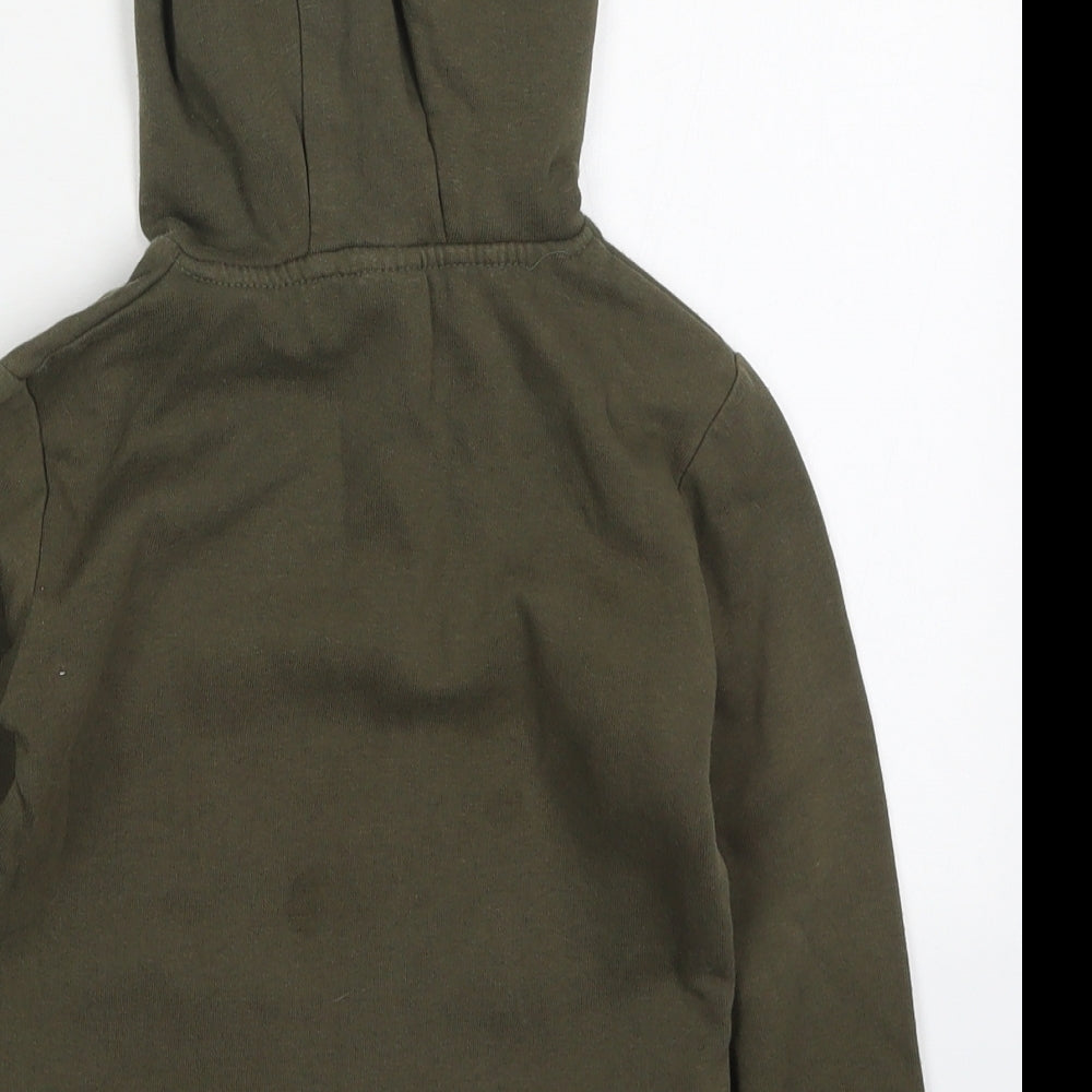 Urban Rascals Boys Green  Cotton Pullover Hoodie Size 4-5 Years  Pullover