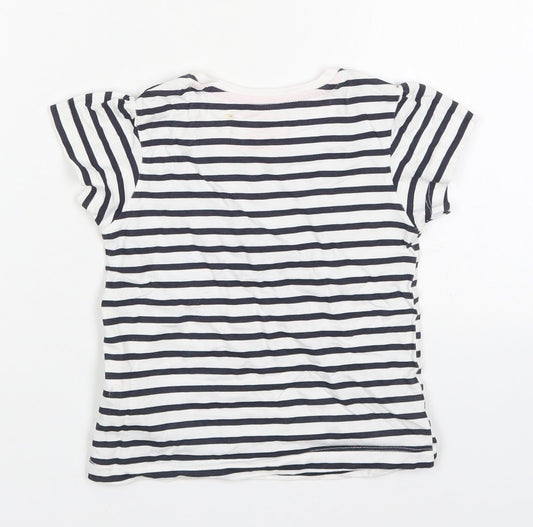 Young Dimension Girls Multicoloured Spotted Cotton Basic T-Shirt Size 4-5 Years Crew Neck Pullover - Tres Bien Merci