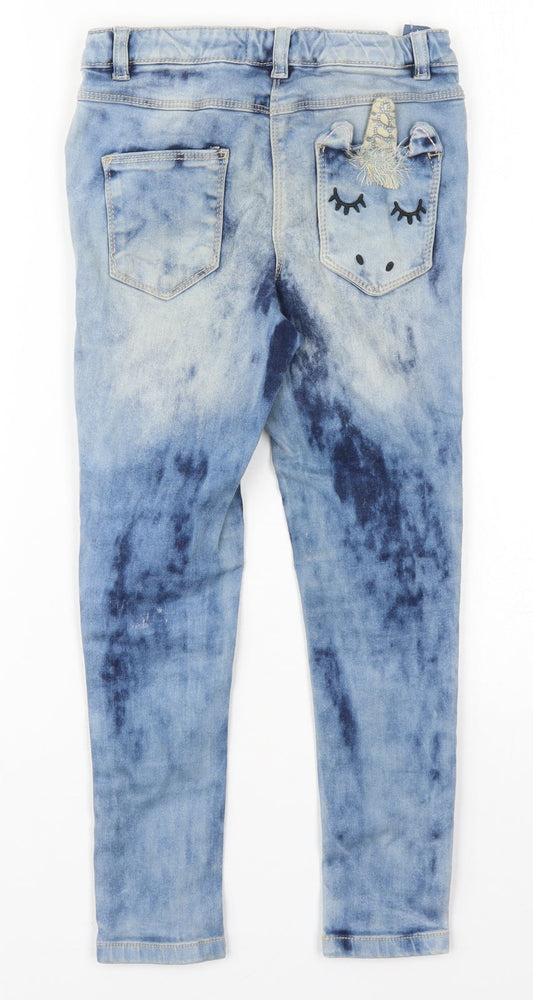 NEXT Mens Blue  Cotton Skinny Jeans Size 9 Months  Regular Button - Unicorn