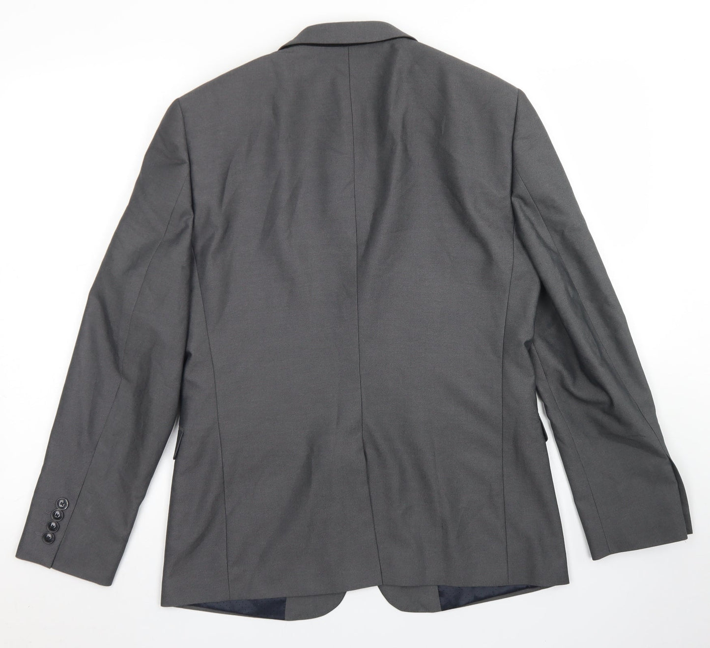 Burton Mens Grey  Polyester Jacket Blazer Size 38   - Skinny Fit