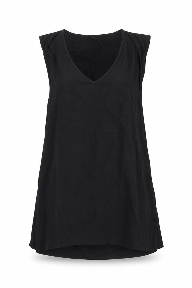 Woolworths Womens Black  Viscose Basic Blouse Size 10 V-Neck