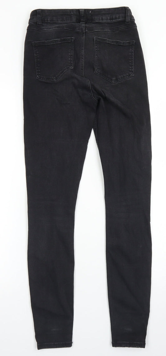 Denim Co Womens Black  Cotton Skinny Jeans Size 6 L27 in Regular Button