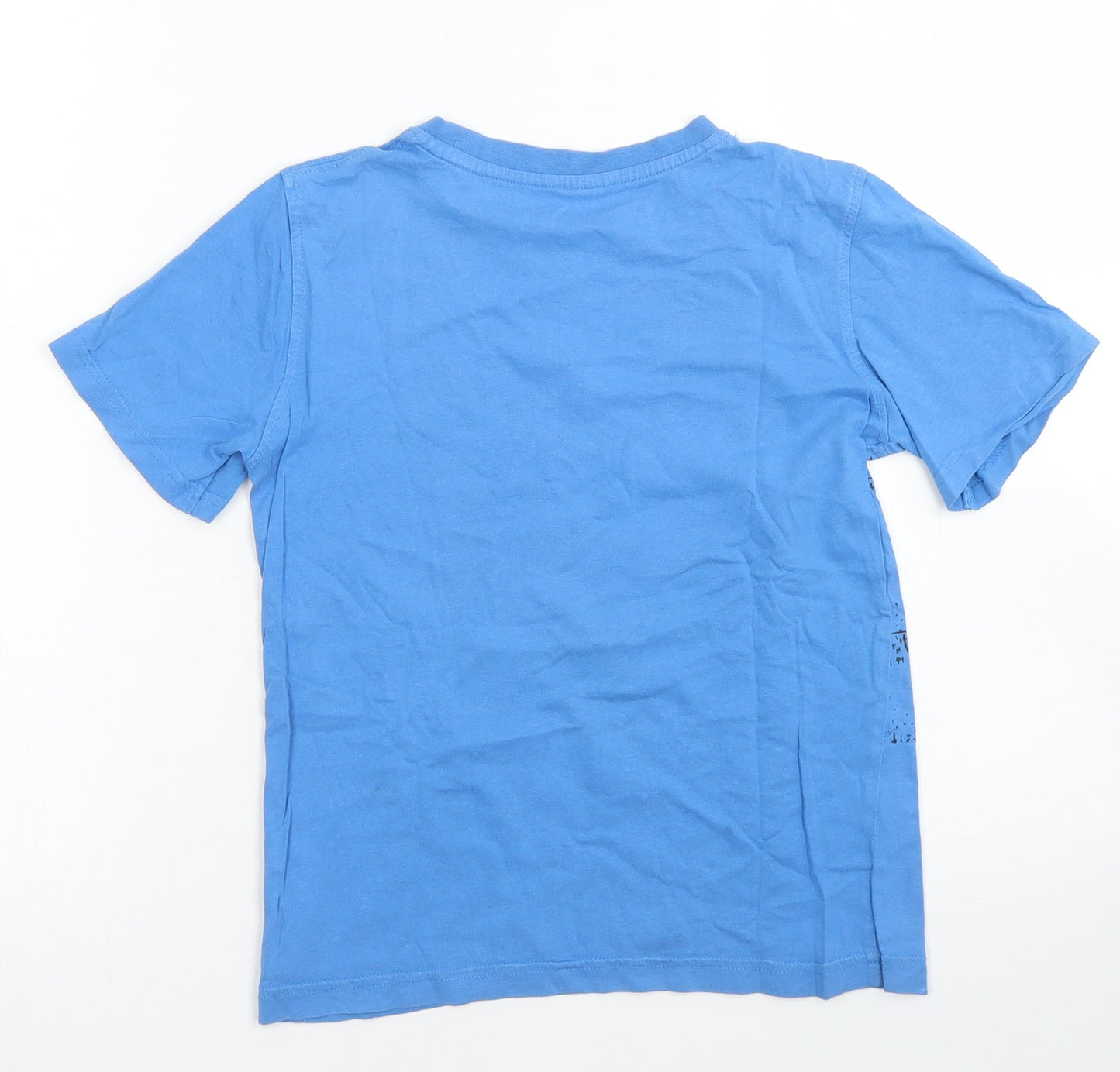 Cherokee Boys Blue  Cotton Basic T-Shirt Size 7-8 Years Crew Neck