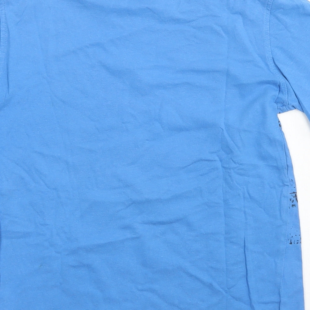 Cherokee Boys Blue  Cotton Basic T-Shirt Size 7-8 Years Crew Neck