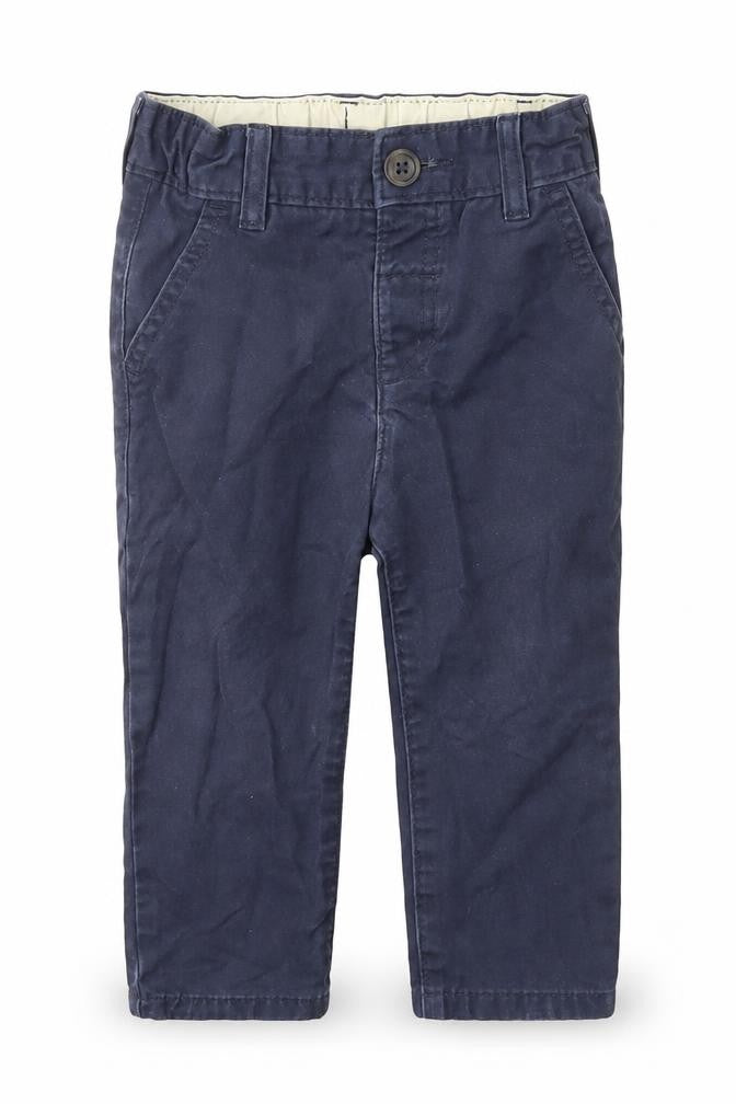M&S Boys Blue  Cotton Capri Jeans Size 12 Months  Button
