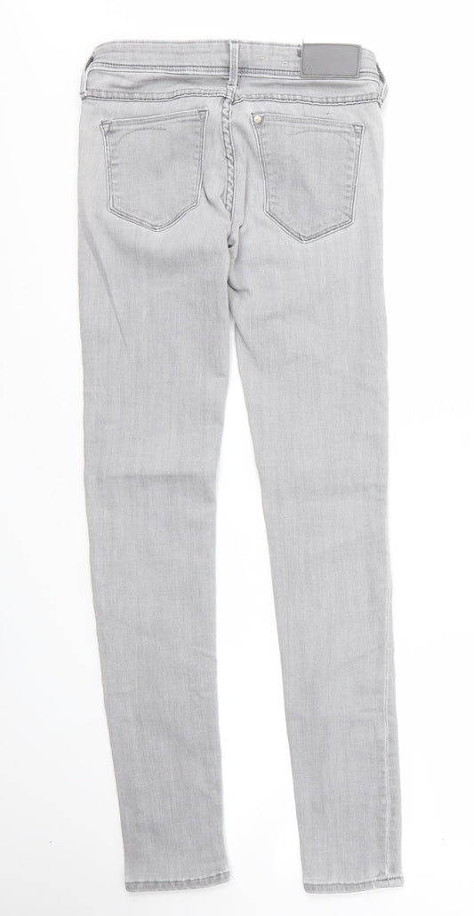 H&M Womens Grey   Skinny Jeans Size 26 L31 in  Zip