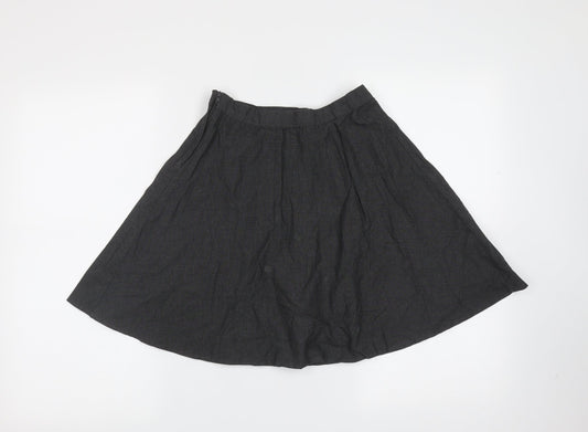 George Girls Grey  Polyester A-Line Skirt Size 9-10 Years  Regular  - pleated, school
