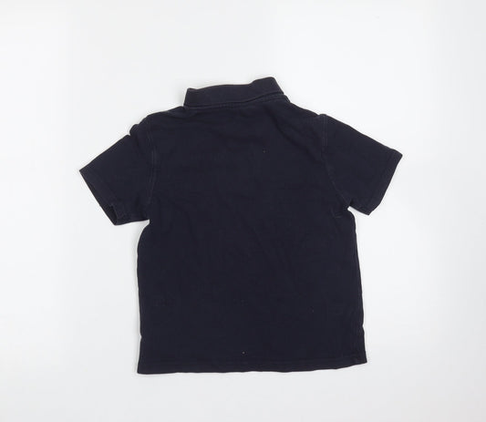 George Boys Blue  Cotton Basic Polo Size 6-7 Years Collared
