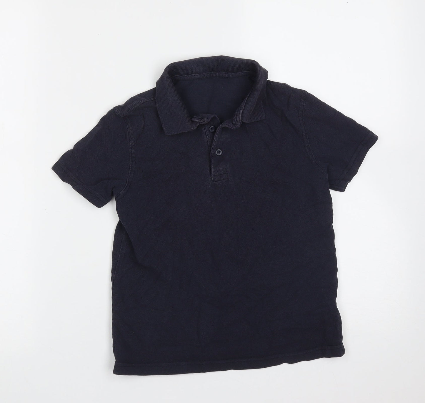 George Boys Blue  Cotton Basic Polo Size 8-9 Years Collared