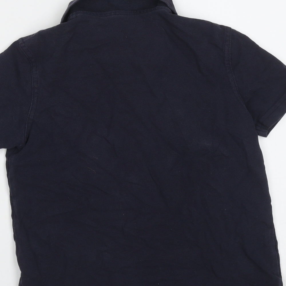 George Boys Blue  Cotton Basic Polo Size 8-9 Years Collared