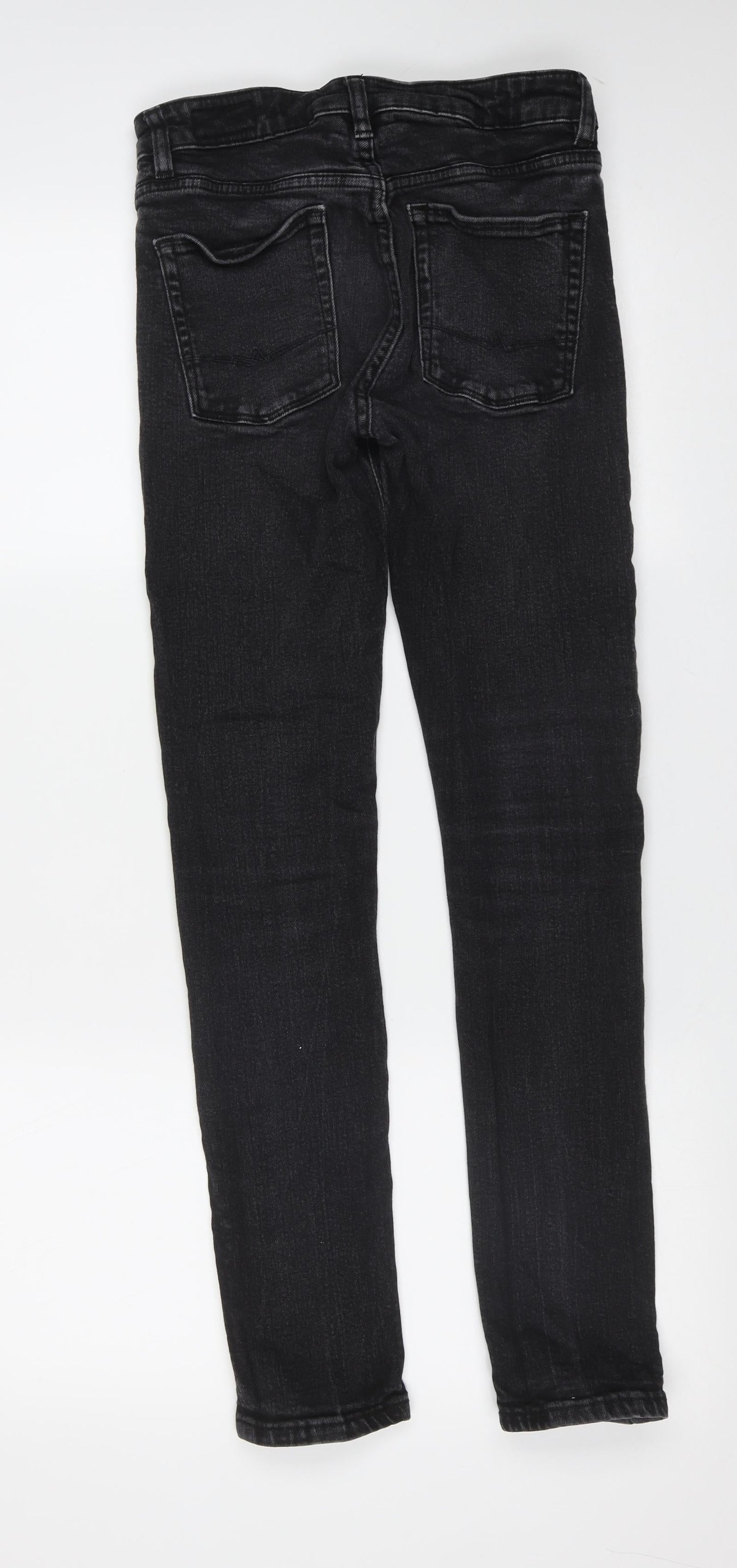 ASOS Womens Grey  Cotton Skinny Jeans Size 28 in L29 in Extra-Slim Zip