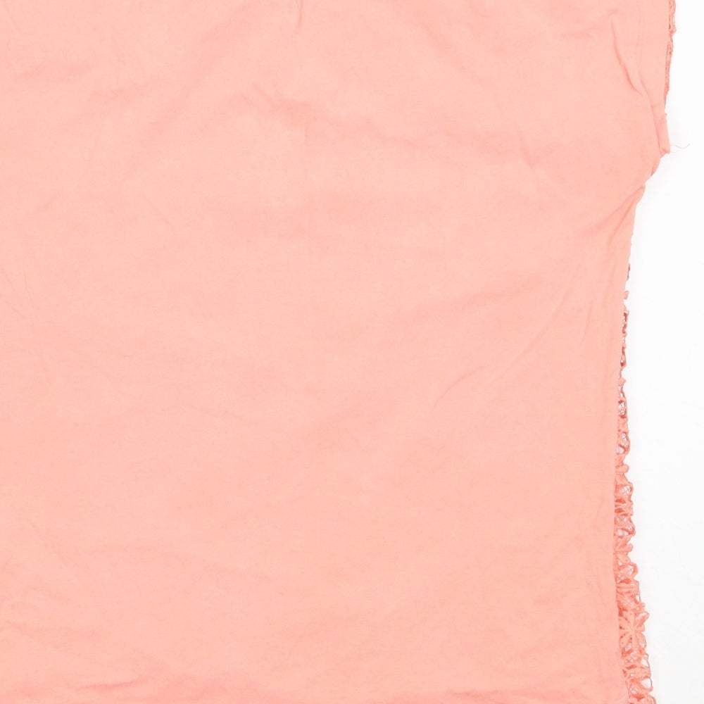 Peacocks Womens Pink  Polyester Basic T-Shirt Size 12 Round Neck