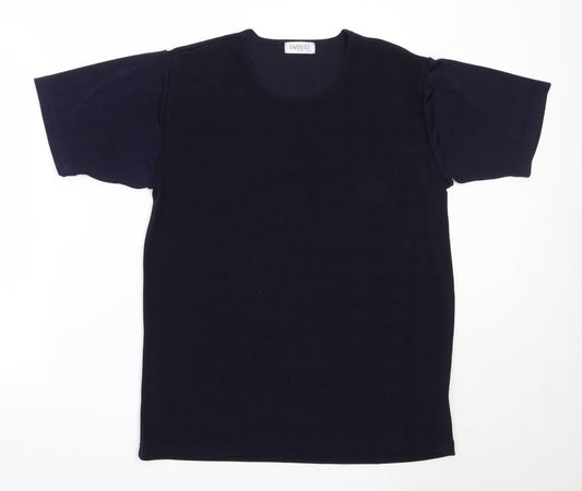 Fabrizo Womens Blue  Polyester Basic T-Shirt Size M Round Neck