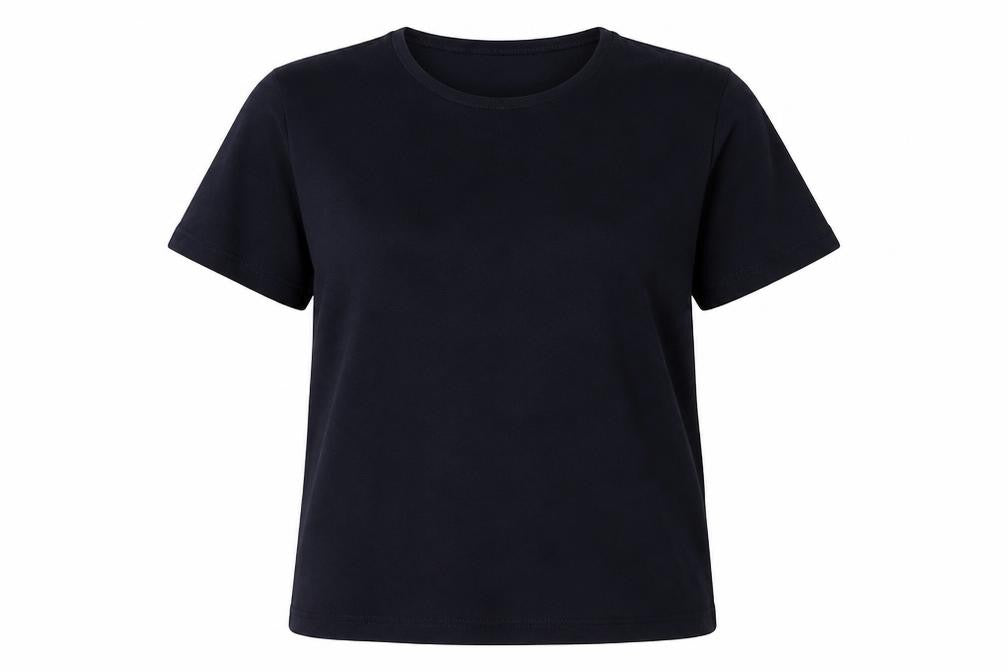 Fabrizo Womens Blue  Polyester Basic T-Shirt Size M Round Neck