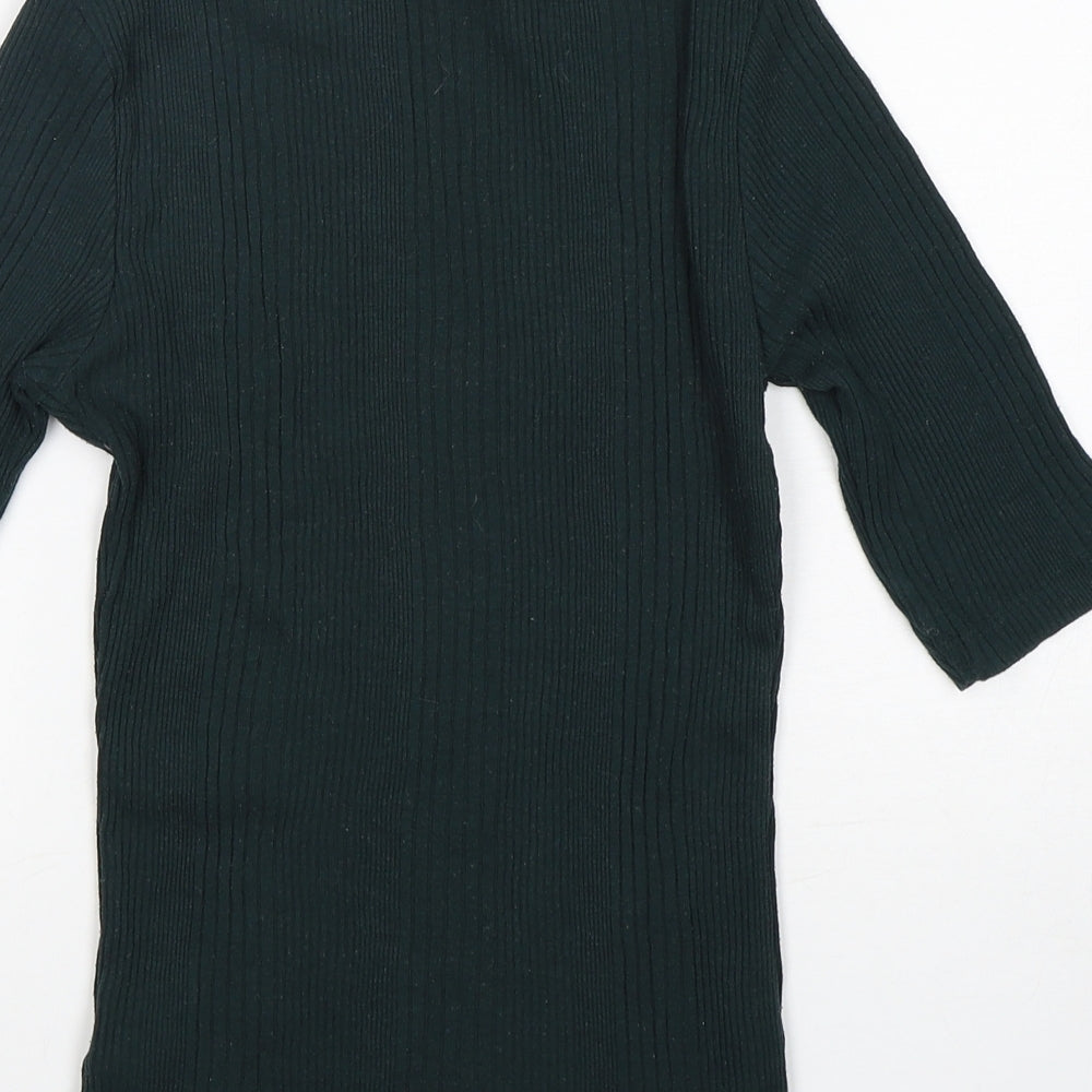 New Look Girls Green  Polyester Basic T-Shirt Size 8 Years Round Neck
