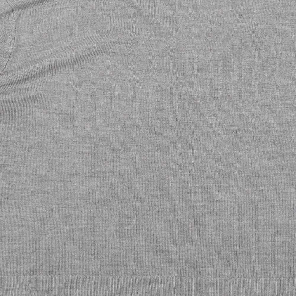 Papaya Womens Grey Round Neck  Acrylic Pullover Jumper Size 20