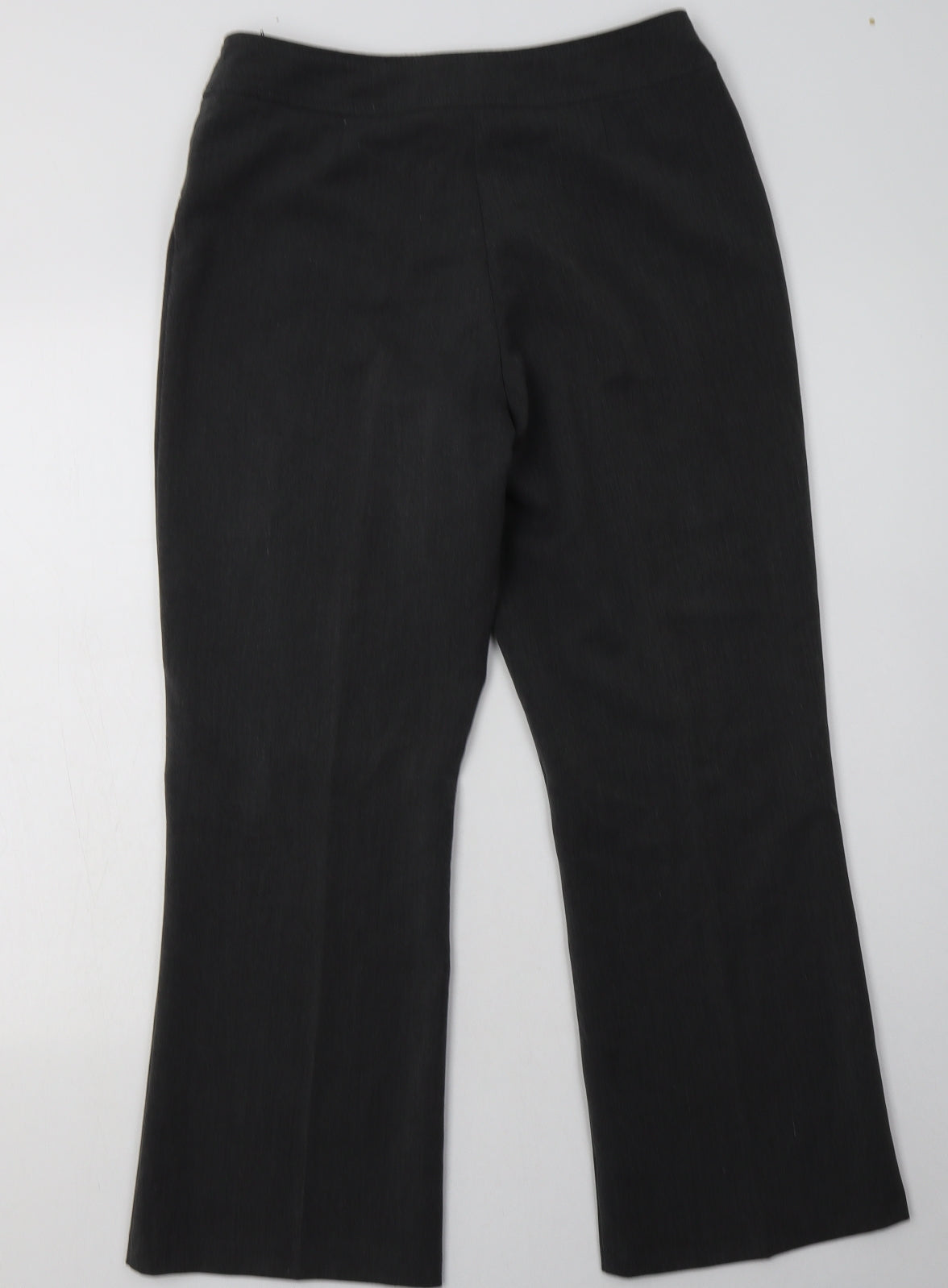 BHS Womens Grey  Polyester Trousers  Size 12 L30 in Regular Hook & Eye