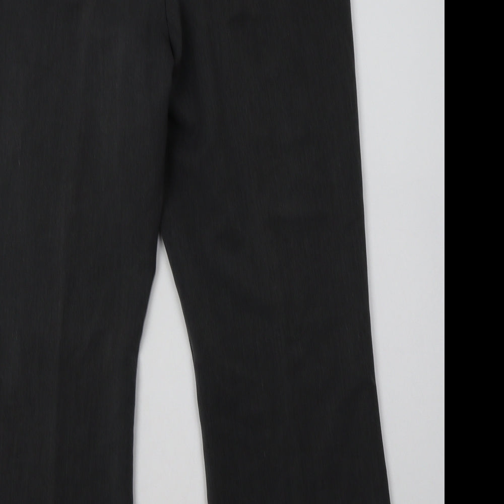 BHS Womens Grey  Polyester Trousers  Size 12 L30 in Regular Hook & Eye
