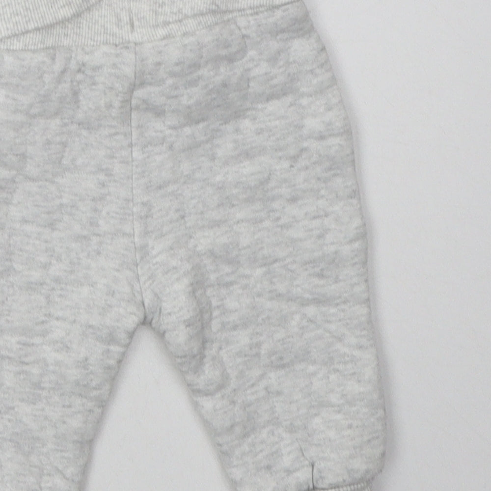 F&F Boys Grey  Cotton Jogger Trousers Size 3-6 Months