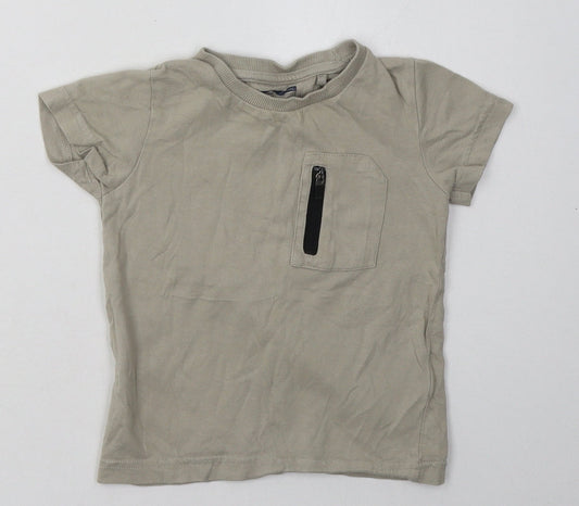 NEXT Boys Green  Cotton Basic T-Shirt Size 12-18 Months Crew Neck Pullover