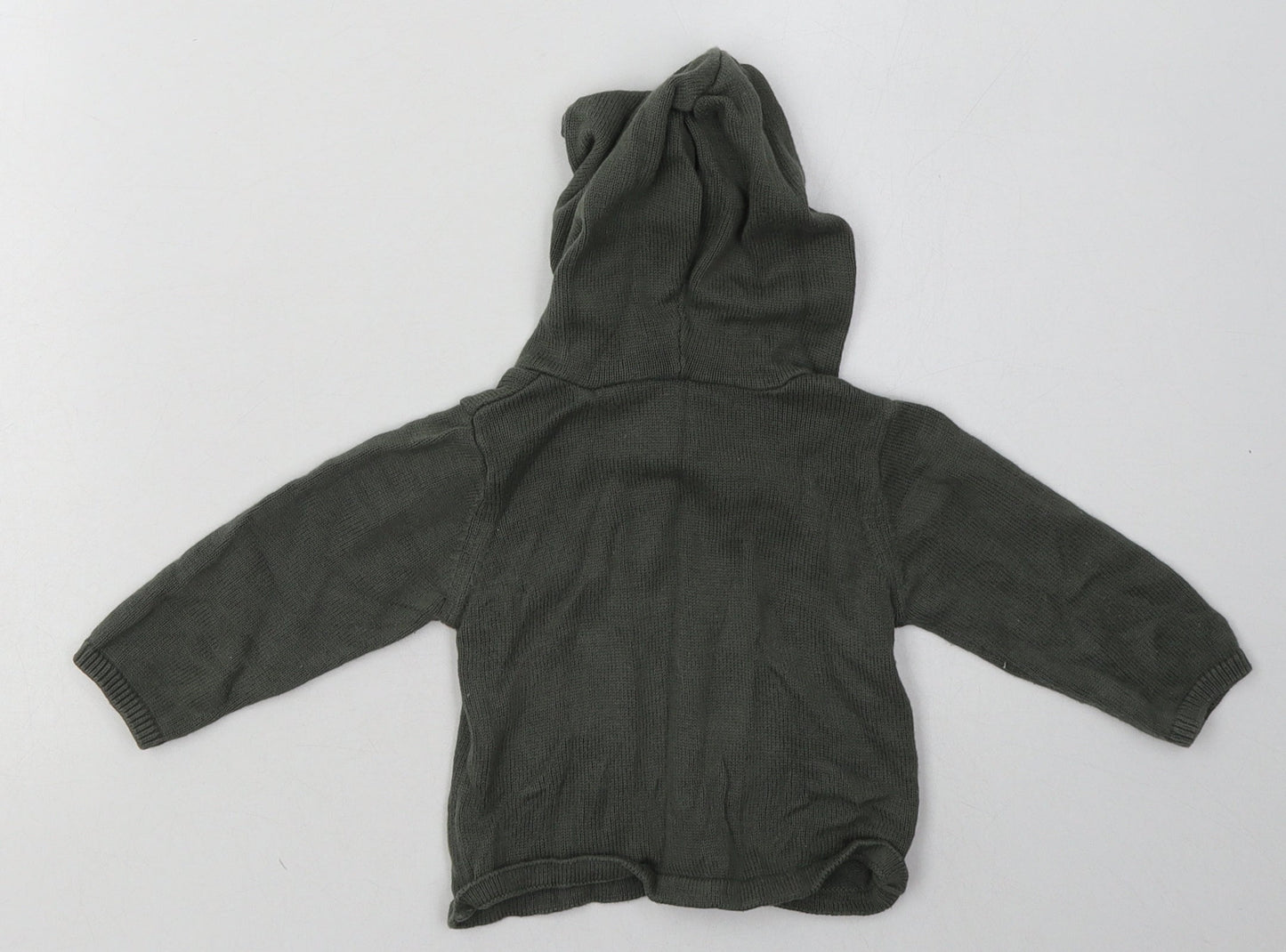 Matalan Boys Green  Cotton Basic Casual Size 3-6 Months Crew Neck Pullover