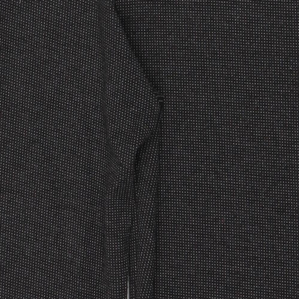 Marks and Spencer Womens Grey Polka Dot Polyester Trousers  Size 12 L26 in Regular