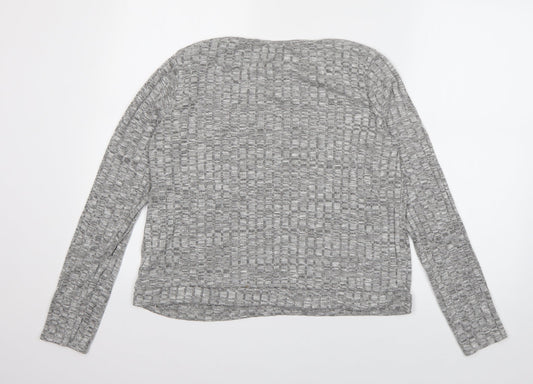 Boohoo Womens Grey  Polyester Pullover Sweatshirt Size 16  Pullover