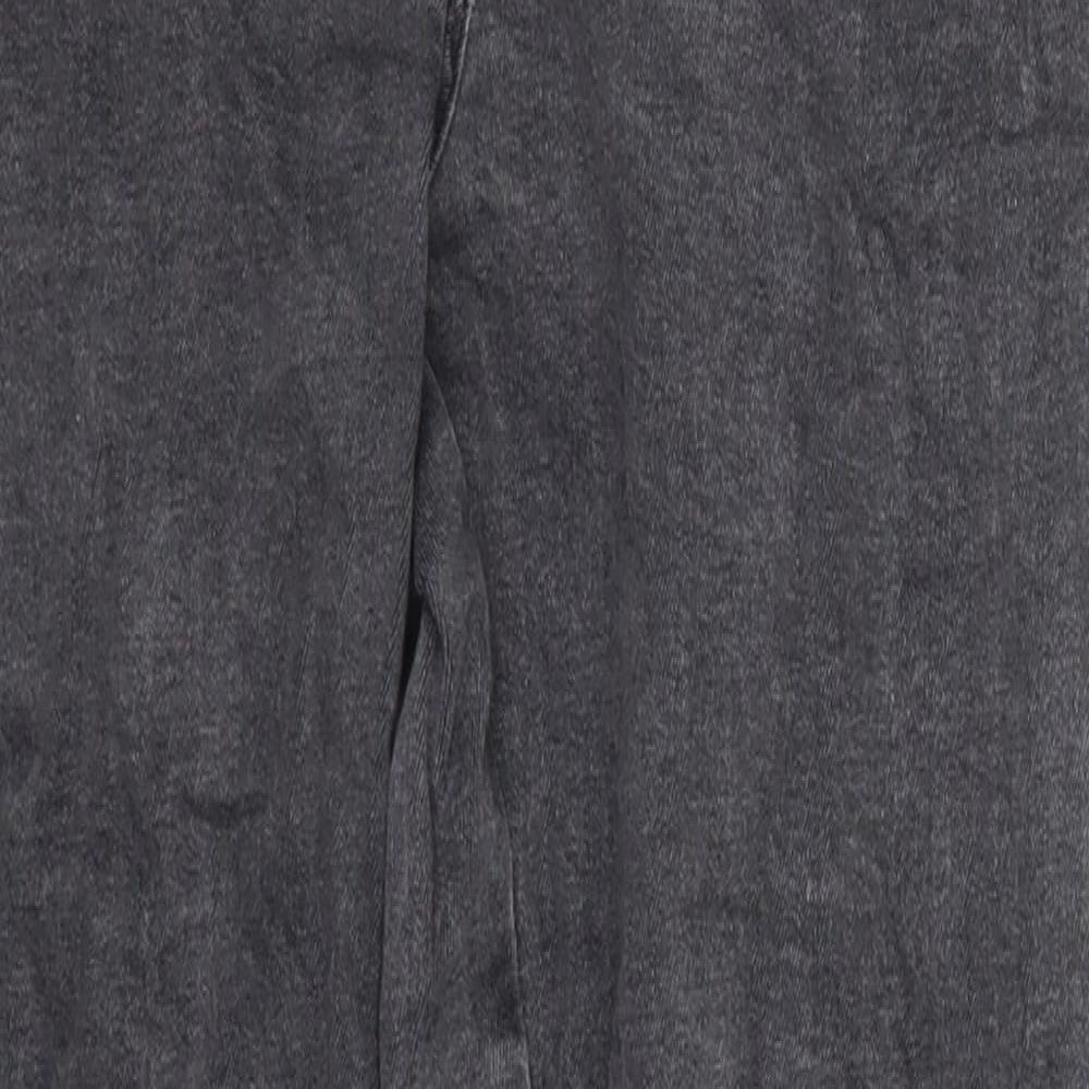 Papaya Womens Grey  Cotton Skinny Jeans Size 12 L27 in Regular Button