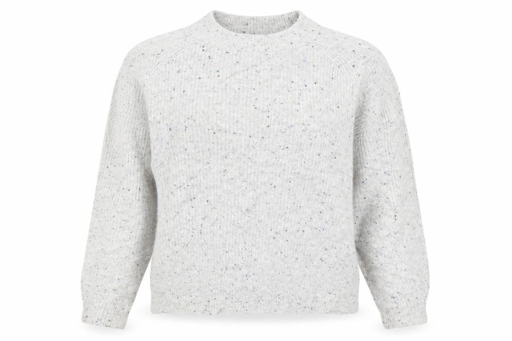 Marks and Spencer Womens Grey Round Neck  Acrylic Pullover Jumper Size M