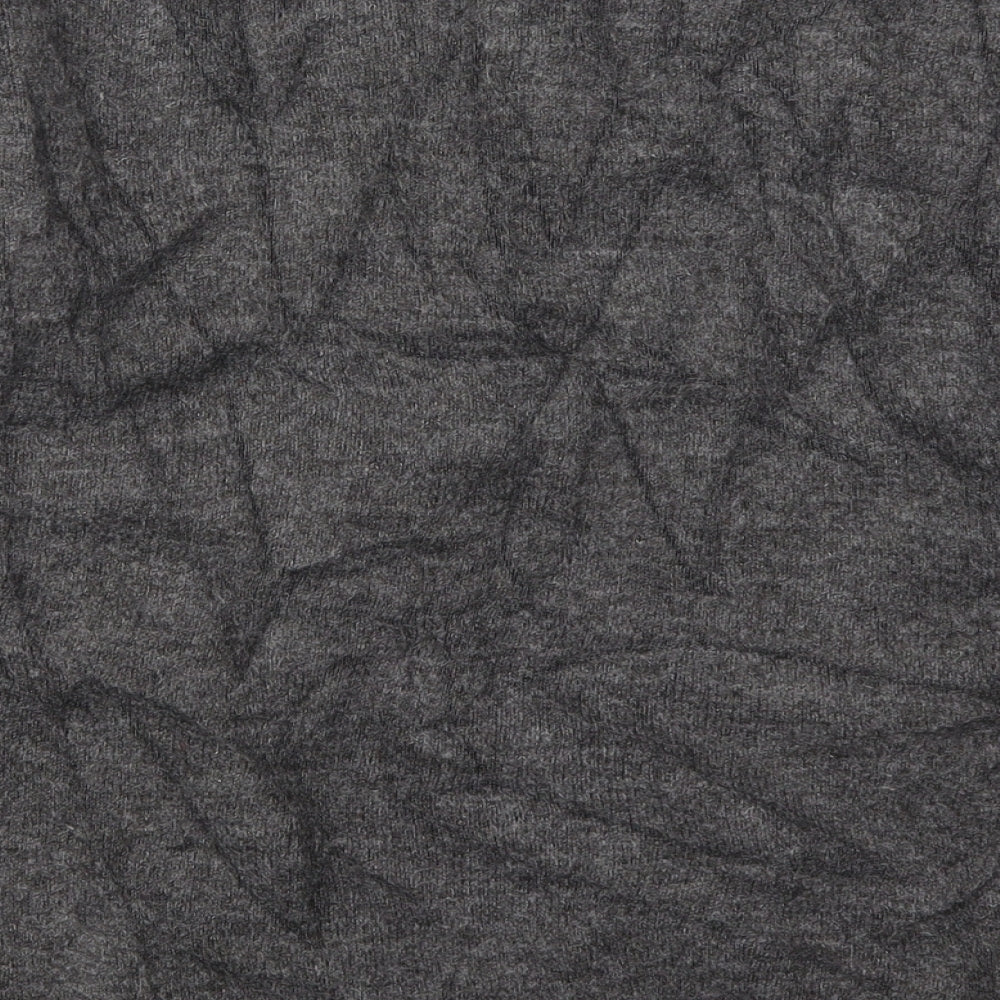 H&M Womens Grey V-Neck  Acrylic Pullover Jumper Size S