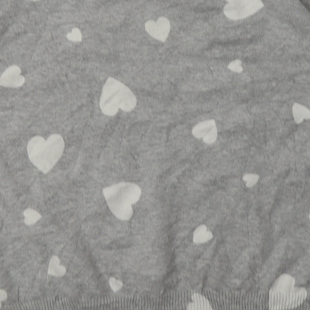 Marks and Spencer Womens Grey Geometric Cotton Pullover Sweatshirt Size M  Pullover