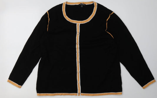 marble  Womens Orange  Viscose Pullover Sweatshirt Size 20  Pullover