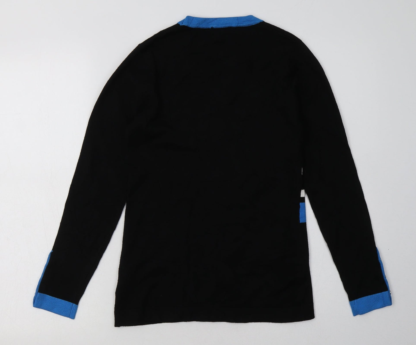 marble Womens Blue Striped Viscose Pullover Sweatshirt Size 8  Pullover