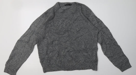 Cedar Wood State Mens Grey  Acrylic Pullover Sweatshirt Size L