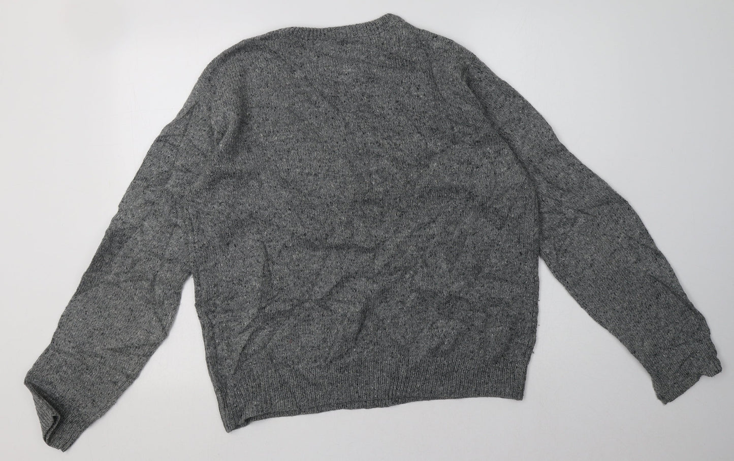 Cedar Wood State Mens Grey  Acrylic Pullover Sweatshirt Size L