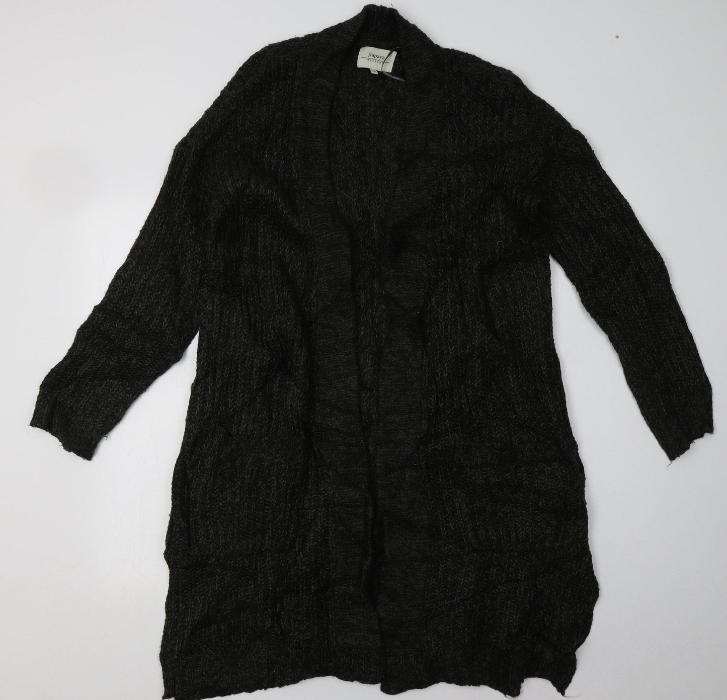 Matalan Womens Green V-Neck  Acrylic Cardigan Jumper Size M