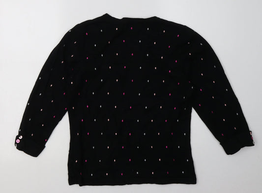 cc Womens Black Geometric Viscose Pullover Sweatshirt Size M  Pullover