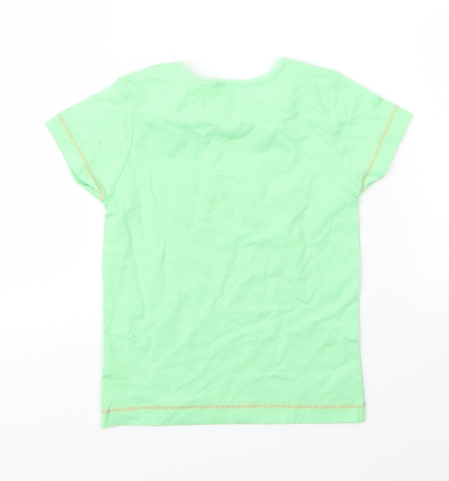 NEXT Boys Green  Cotton Basic T-Shirt Size 12 Months Round Neck