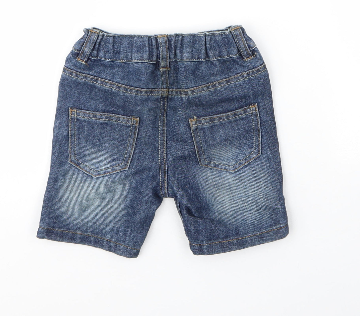 Primark Baby Blue  Cotton Capri Jeans Size 12 Months  Button