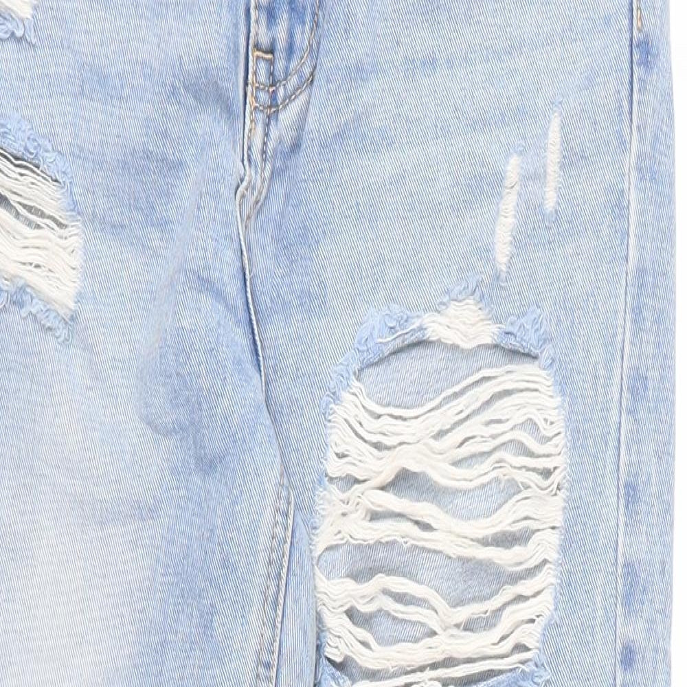 Monday Womens Blue  Cotton Mom Jeans Size S L24 in Regular Zip