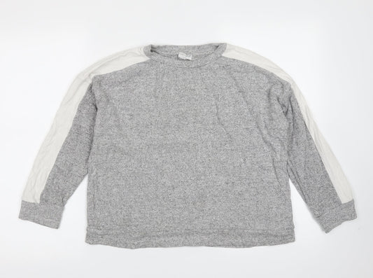 JEFF & CO Womens Grey  Viscose Pullover Sweatshirt Size 10