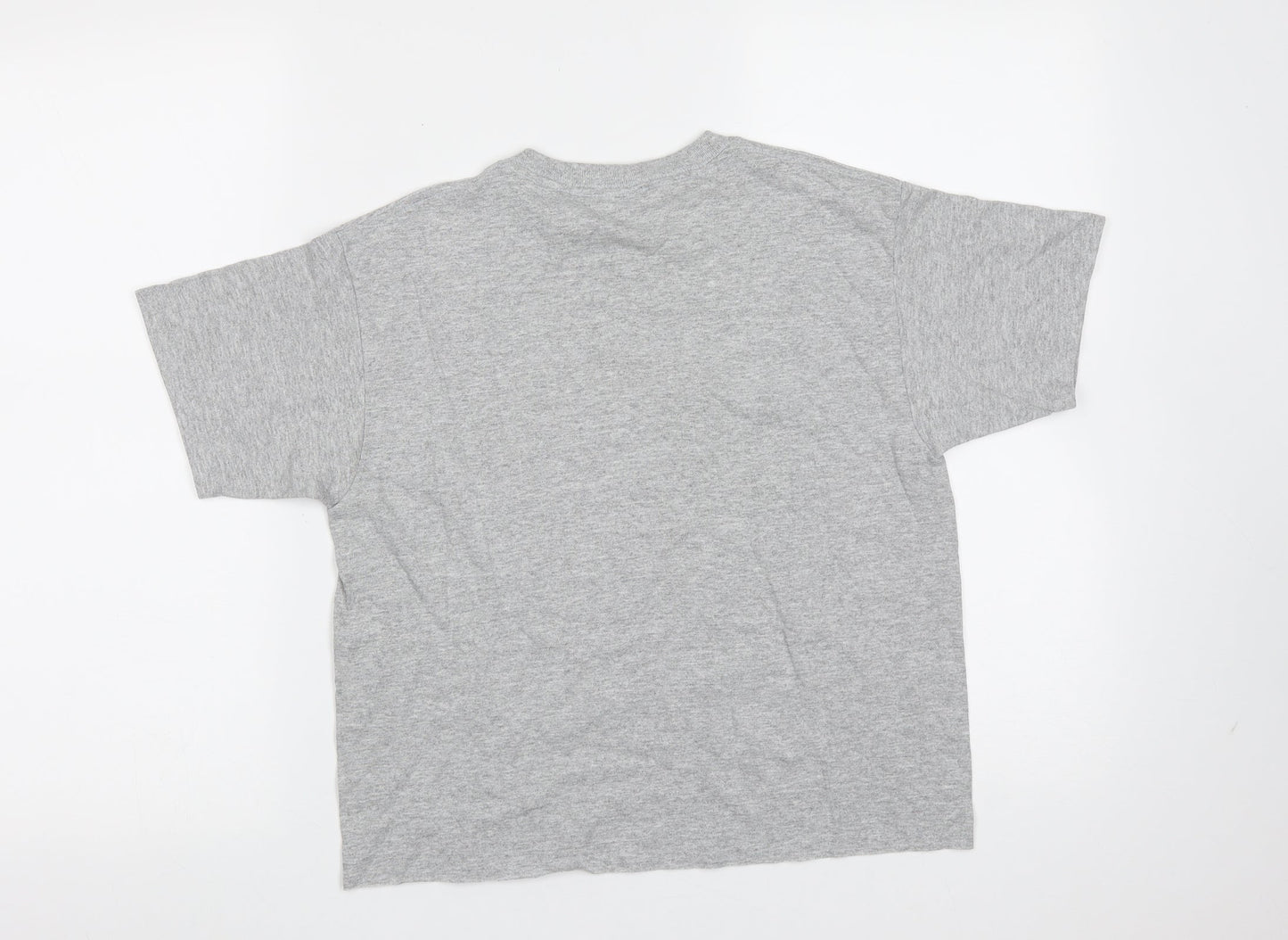 Miss Selfridge Womens Grey  Cotton Basic T-Shirt Size S Round Neck - l'amour