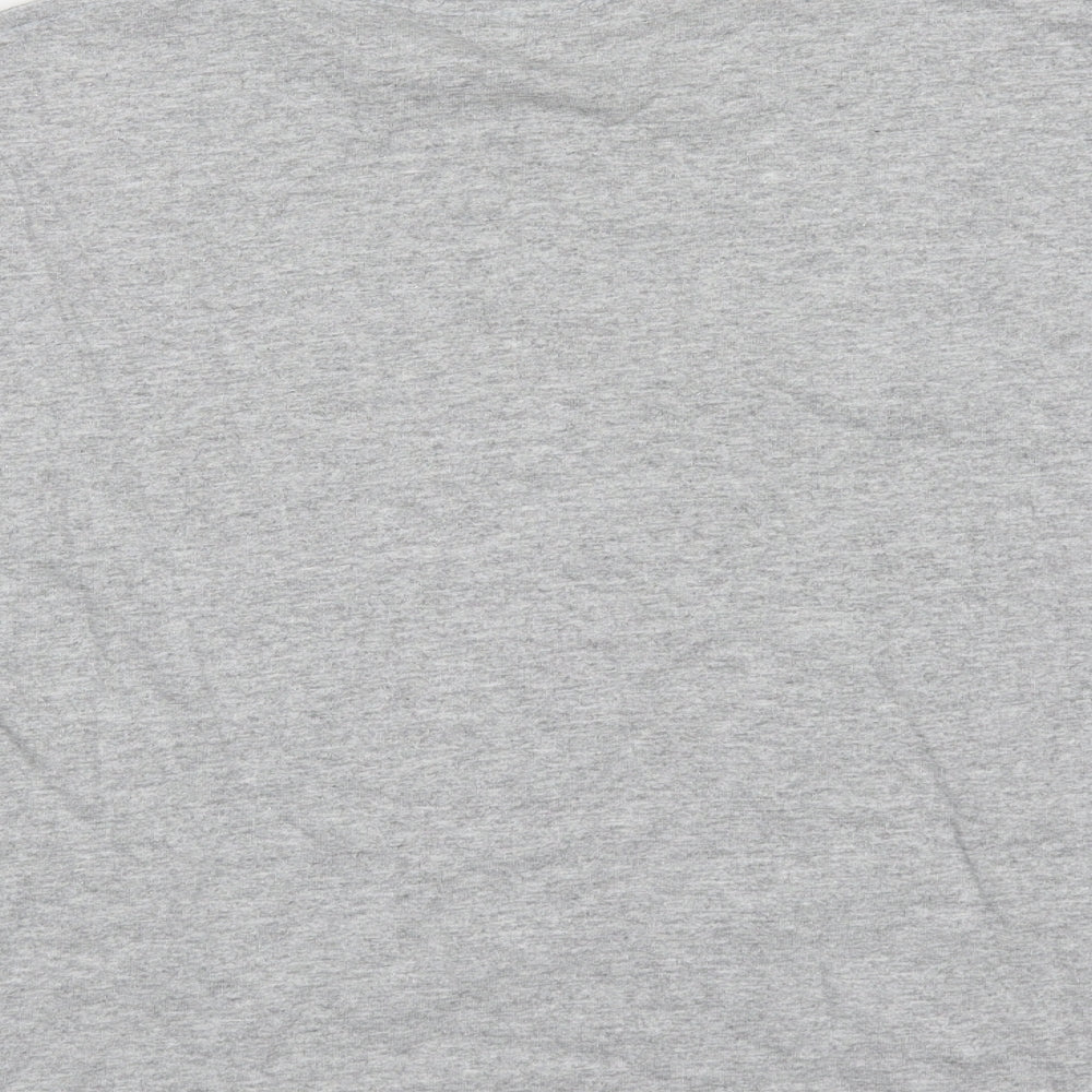 Miss Selfridge Womens Grey  Cotton Basic T-Shirt Size S Round Neck - l'amour