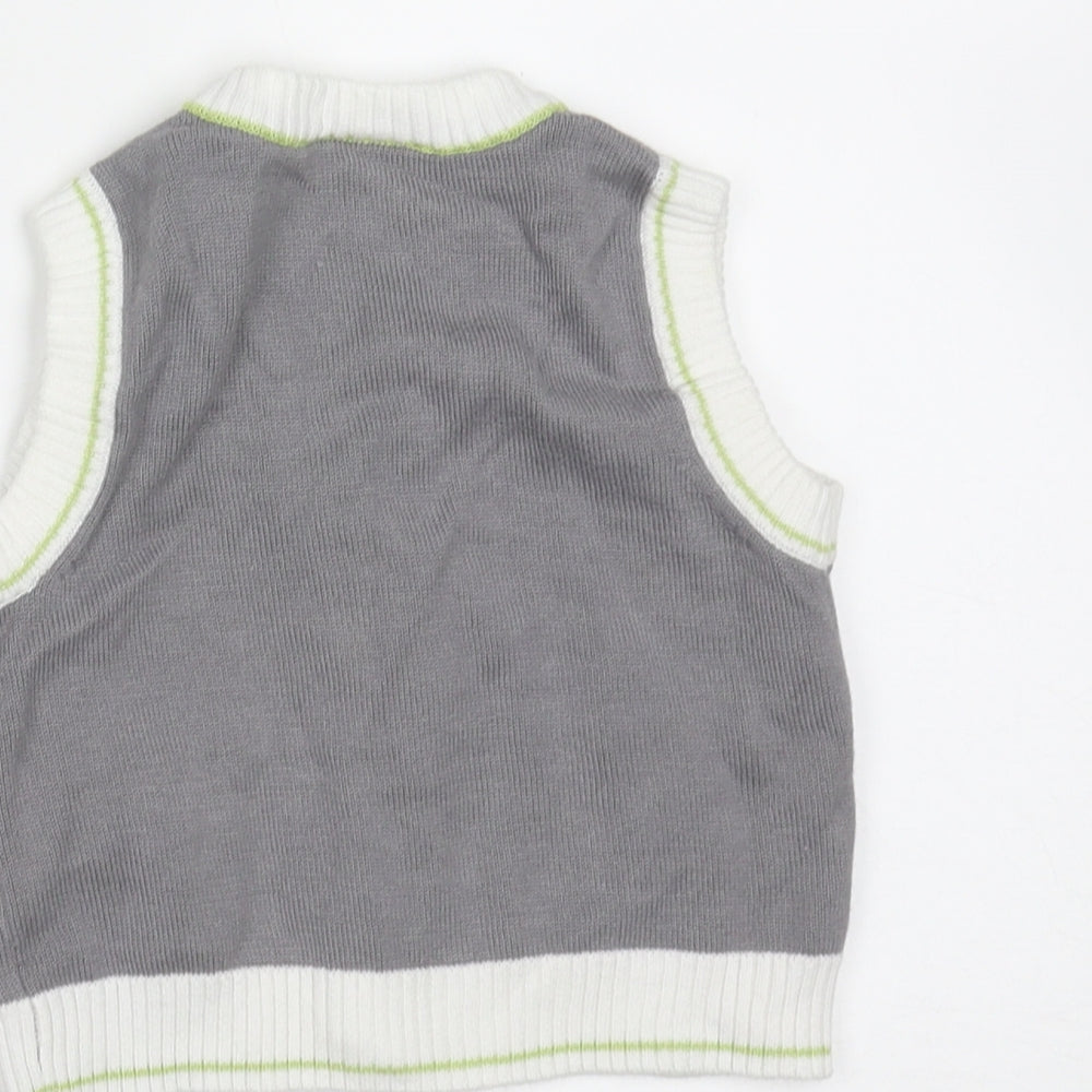 Baby Boutique Baby Grey  Cotton Cardigan Jumper Size 3-6 Months  Button