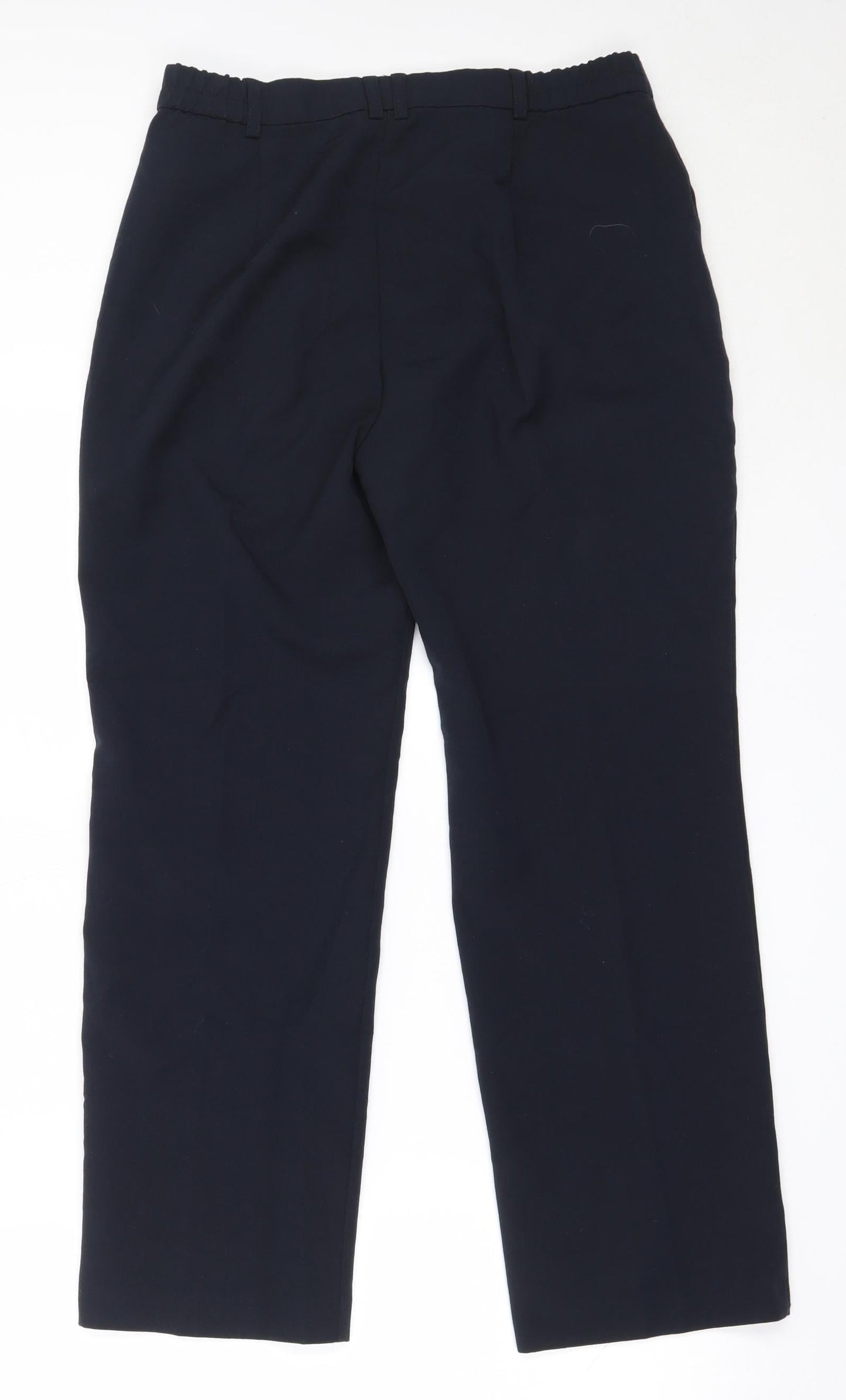 Marks and Spencer Womens Blue  Polyester Trousers  Size 10 L27 in Regular