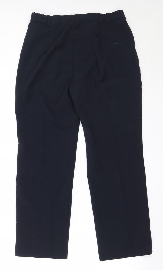 Marks and Spencer Womens Blue  Polyester Trousers  Size 10 L27 in Regular