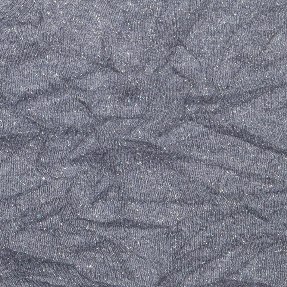 Marks and Spencer Womens Blue Round Neck  Acrylic Pullover Jumper Size 8