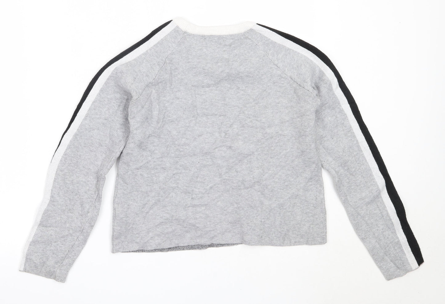 Primark Girls Grey Round Neck  Polyester Pullover Jumper Size 13-14 Years