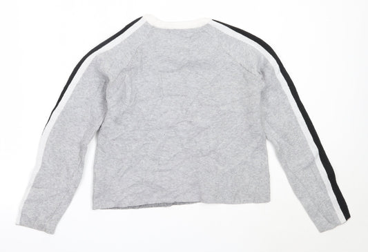 Primark Girls Grey Round Neck  Polyester Pullover Jumper Size 13-14 Years