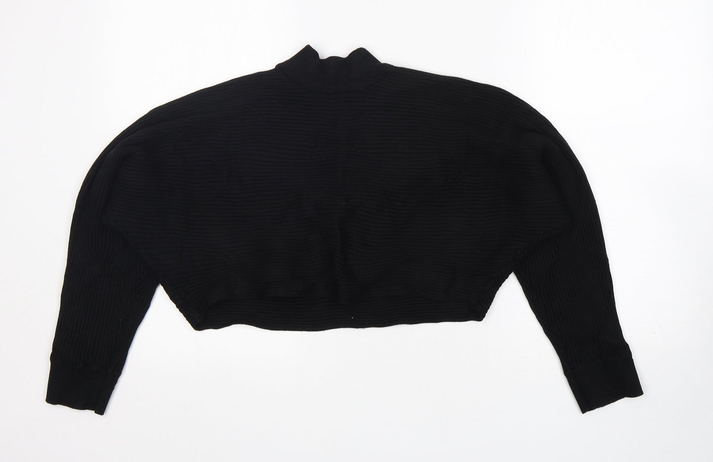 New Look Womens Black Mock Neck  Polyamide Pullover Jumper Size L